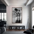 Artronauts Glass Print 72x46 cm | 28.3"x18.1" / Walnut Muhammad Ali - Mirror