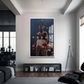 Artronauts Glass Print 72x46 cm | 28.3"x18.1" / White Muhammad Ali - Focus