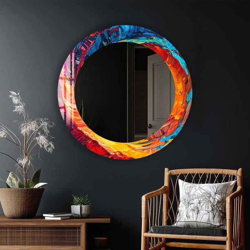 Artronauts Glass Print Colourful Abstract - Tempered Glass Mirror