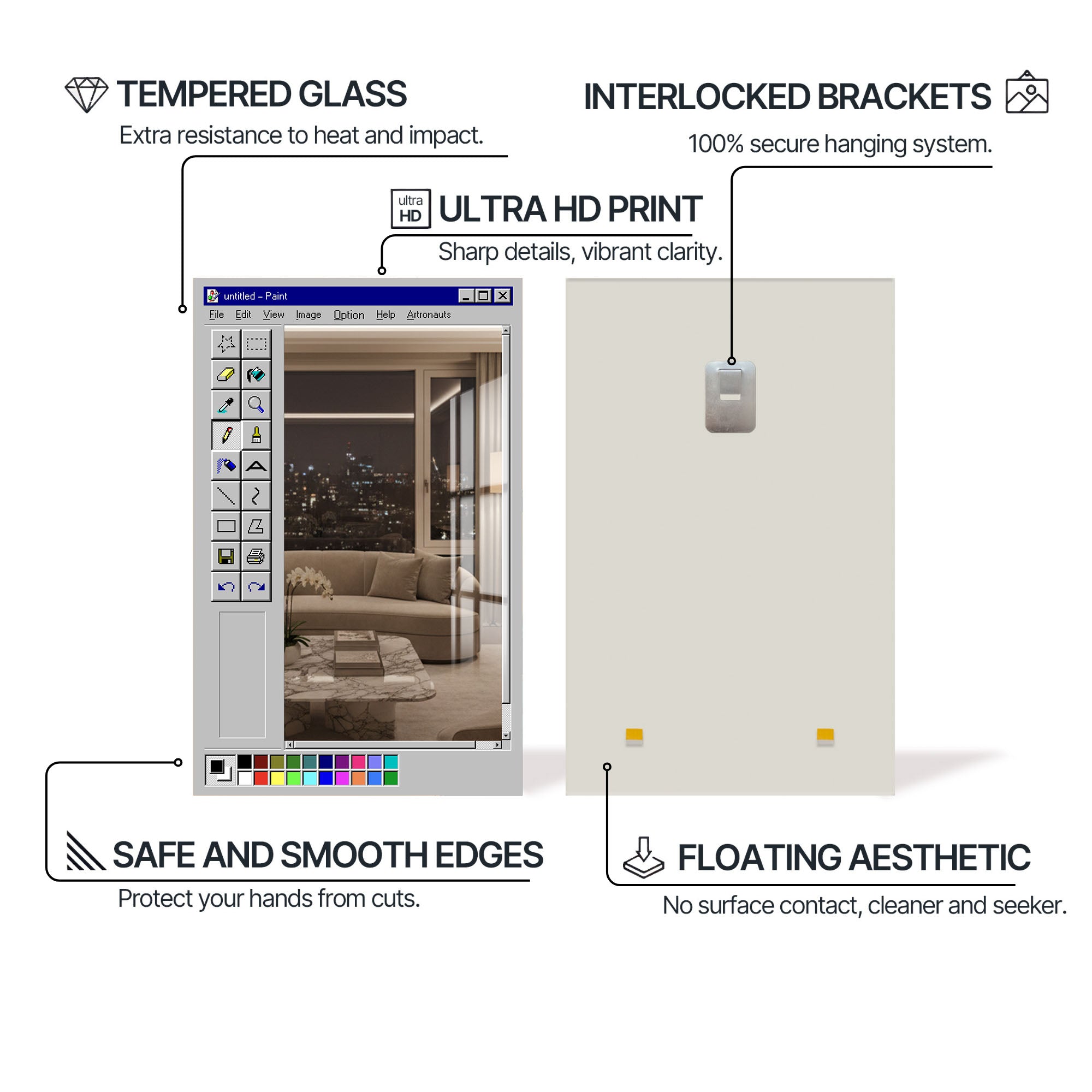 MS Paint - Tempered Glass Mirror