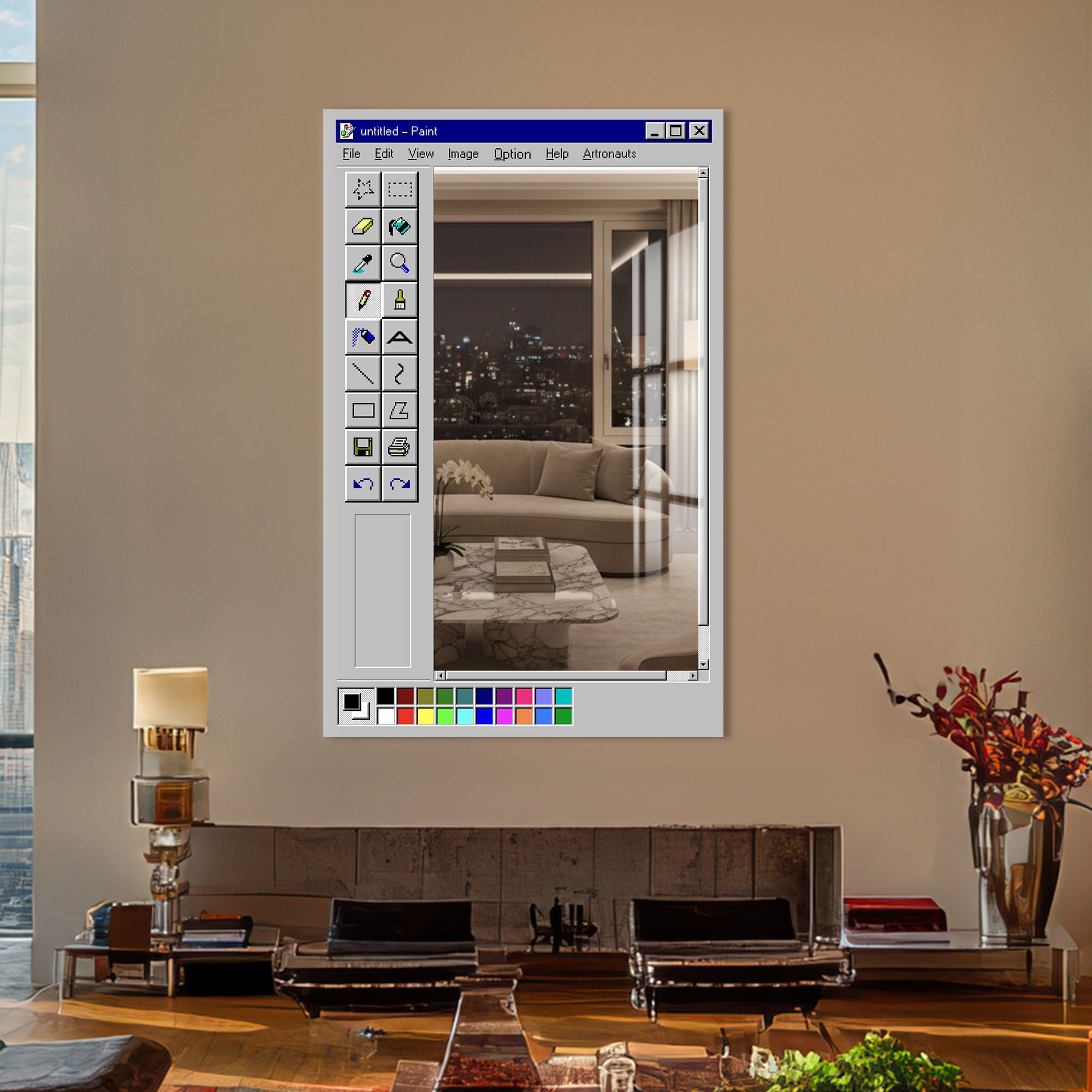 MS Paint - Tempered Glass Mirror