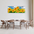 Artronauts Glass Print 92x36cm Happy Sunflowers - Panoramic