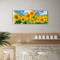 Artronauts Glass Print 92x36cm Happy Sunflowers - Panoramic