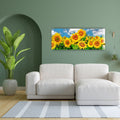 Artronauts Glass Print 92x36cm Happy Sunflowers - Panoramic