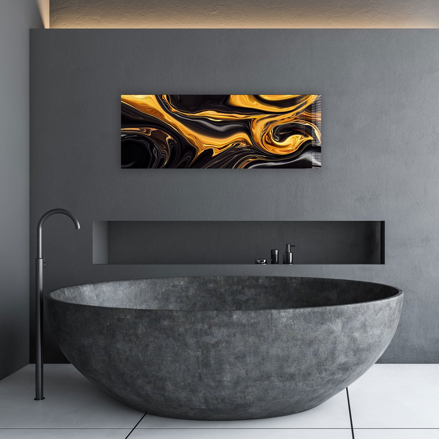 Abstract Gold & Black - Panoramic