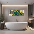 Artronauts Glass Print 92x36cm Green Marble Design - Panoramic
