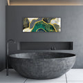 Artronauts Glass Print 92x36cm Green Marble Design - Panoramic