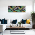 Artronauts Glass Print 92x36cm Colourful Tropical Leaves - Panoramic