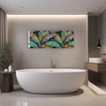 Artronauts Glass Print 92x36cm Colourful Tropical Leaves - Panoramic