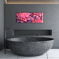 Artronauts Glass Print 92x36cm Pink Flowers - Panoramic