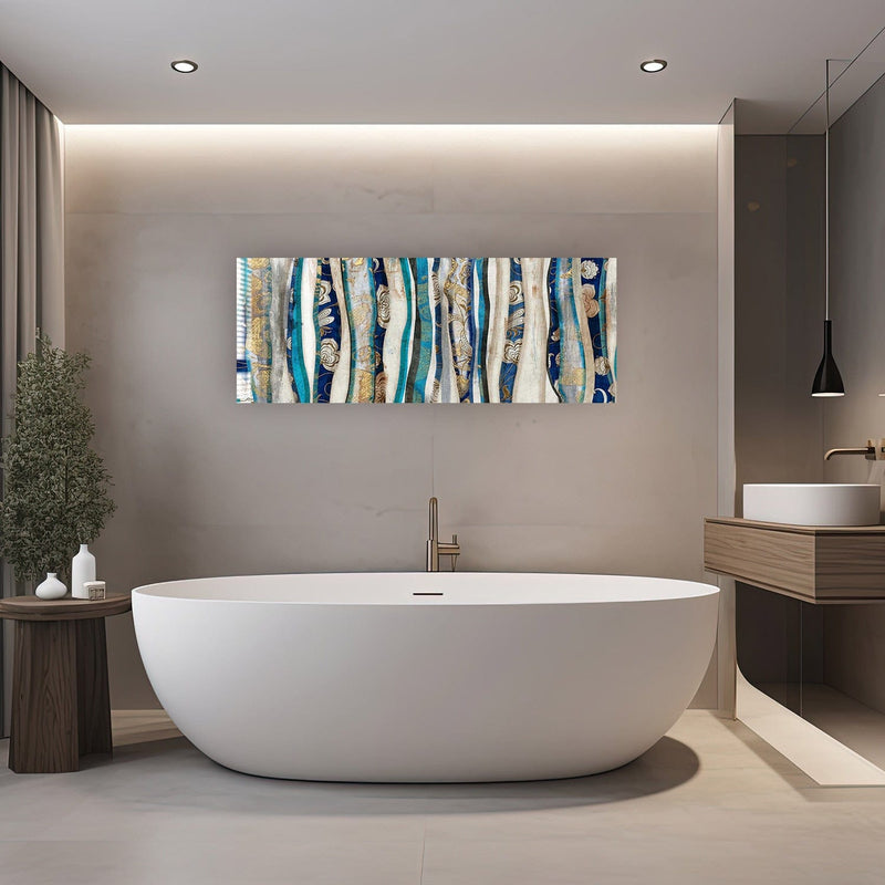 Artronauts Glass Print 92x36cm Vintage Curtain  - Panoramic