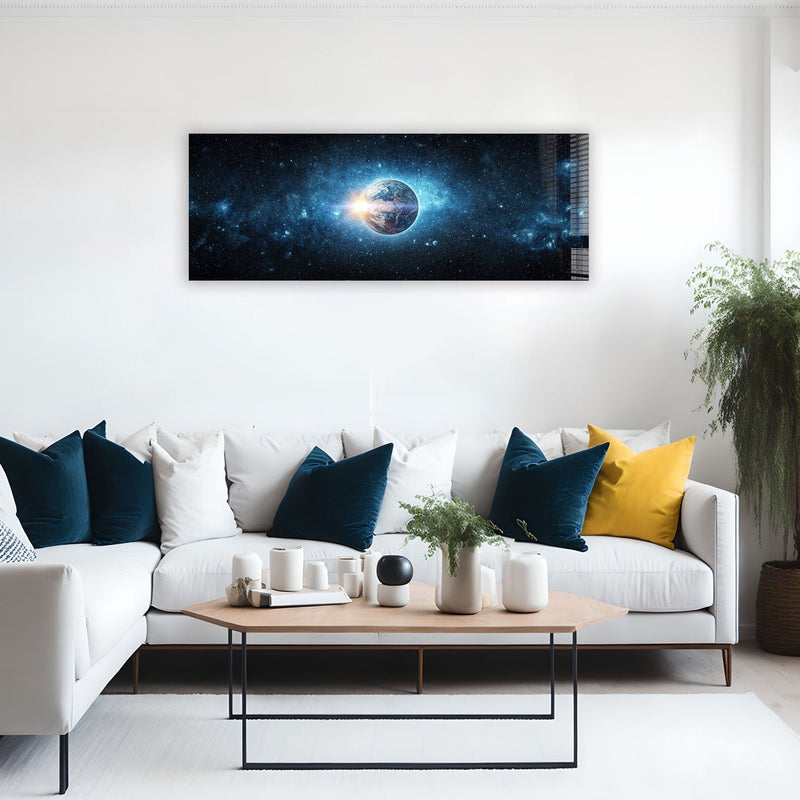 Artronauts Glass Print 92x36cm The Earth  - Panoramic