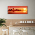 Artronauts Glass Print 92x36cm Sunset in Taj Mahal - Panoramic