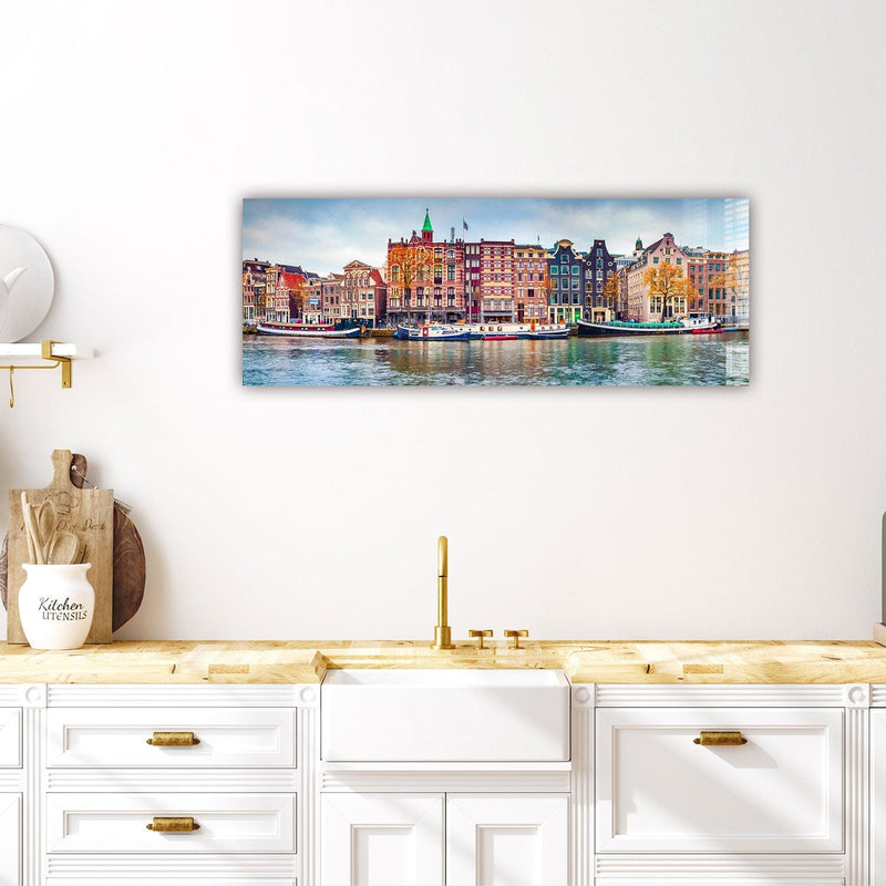 Artronauts Glass Print 92x36cm Amsterdam - Panoramic