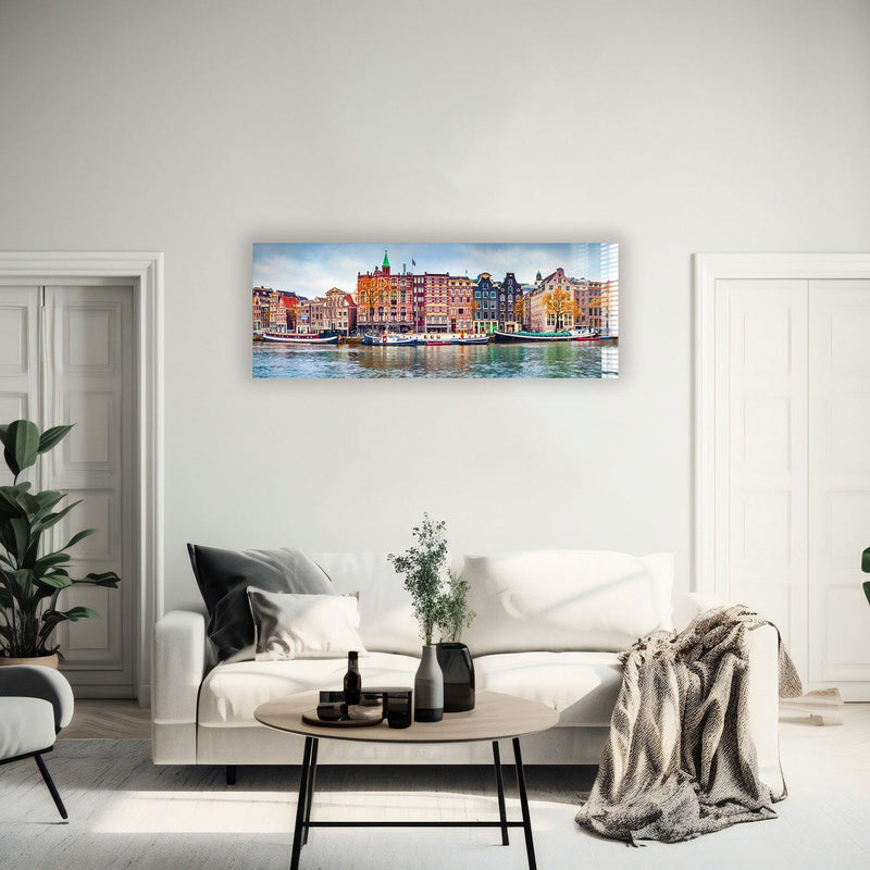 Artronauts Glass Print 92x36cm Amsterdam - Panoramic