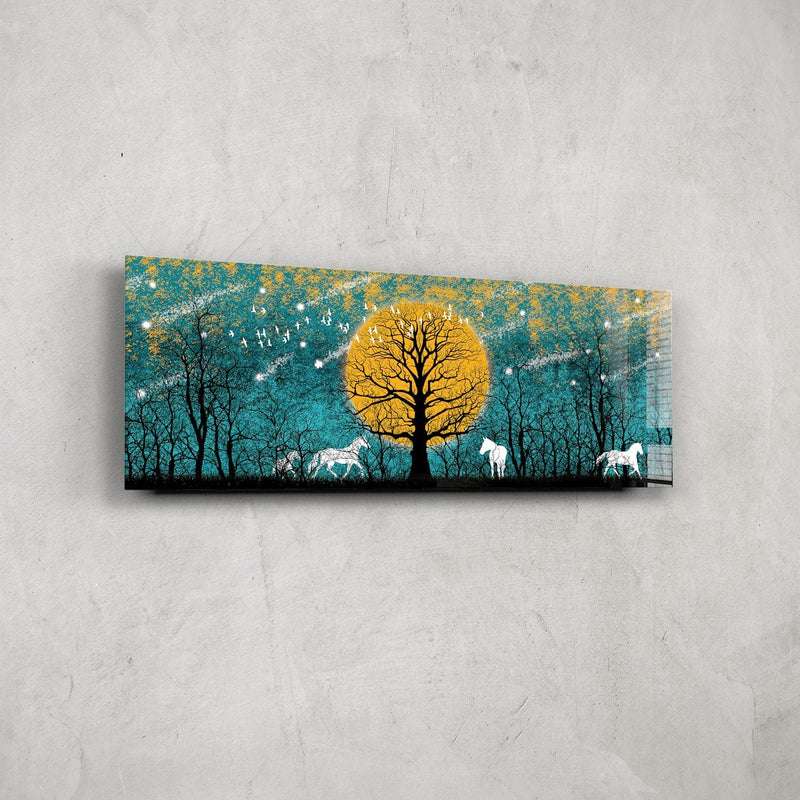 Artronauts Glass Print 92x36cm Sunrise - Panoramic
