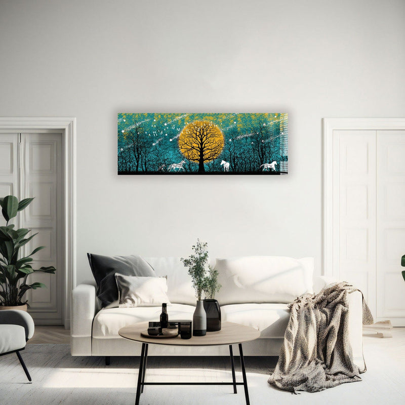Artronauts Glass Print 92x36cm Sunrise - Panoramic