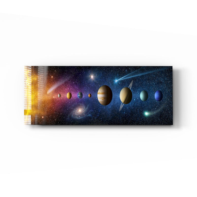 Artronauts Glass Print 92x36cm Solar System - Panoramic