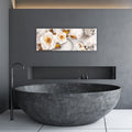 Artronauts Glass Print 92x36cm White Rose - Panoramic