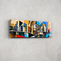 Artronauts Glass Print 92x36cm Colourful Apartments - Panoramic
