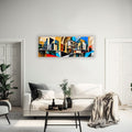 Artronauts Glass Print 92x36cm Colourful Apartments - Panoramic