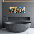 Artronauts Glass Print 92x36cm Colourful Apartments - Panoramic