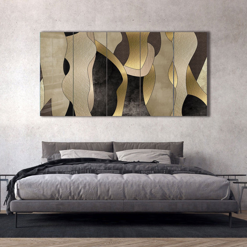 Artronauts Glass Print 92x180 cm | 36.5"x71.5" Shades of Beige