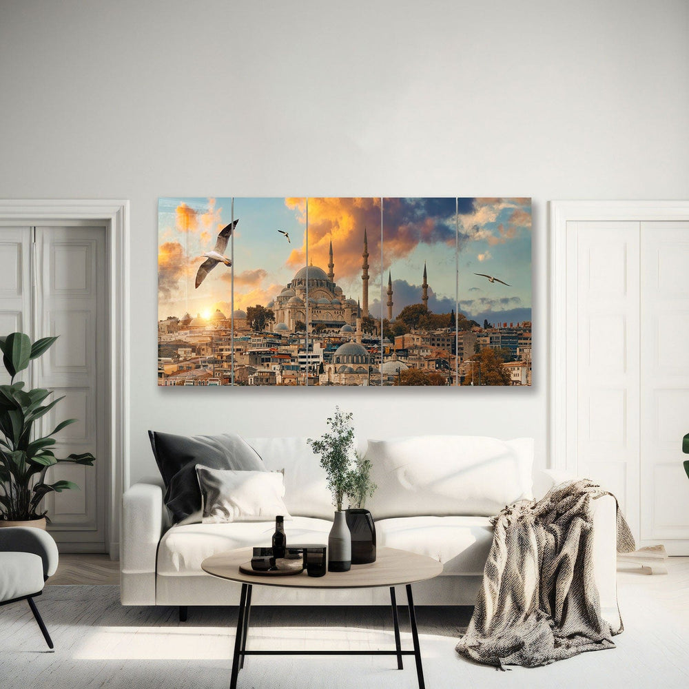 Artronauts Glass Print 92x180 cm | 36.5"x71.5" Blue Mosque - Istanbul