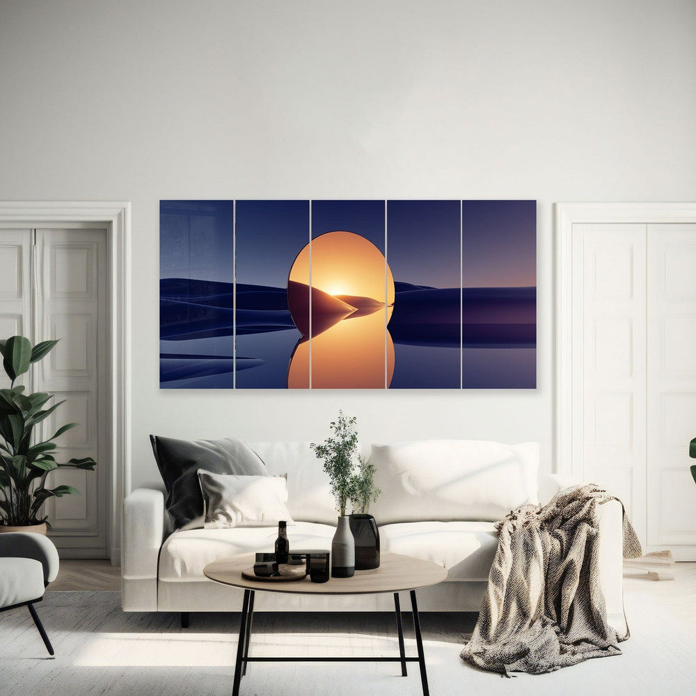 Artronauts Glass Print 92x180 cm | 36.5"x71.5" Sunset Mirror