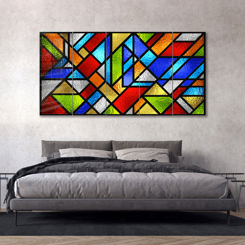 Colourful Shapes Stained Glass Effect