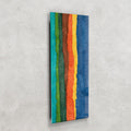 Artronauts Glass Print 92x36cm Colourful Fabric - Panoramic