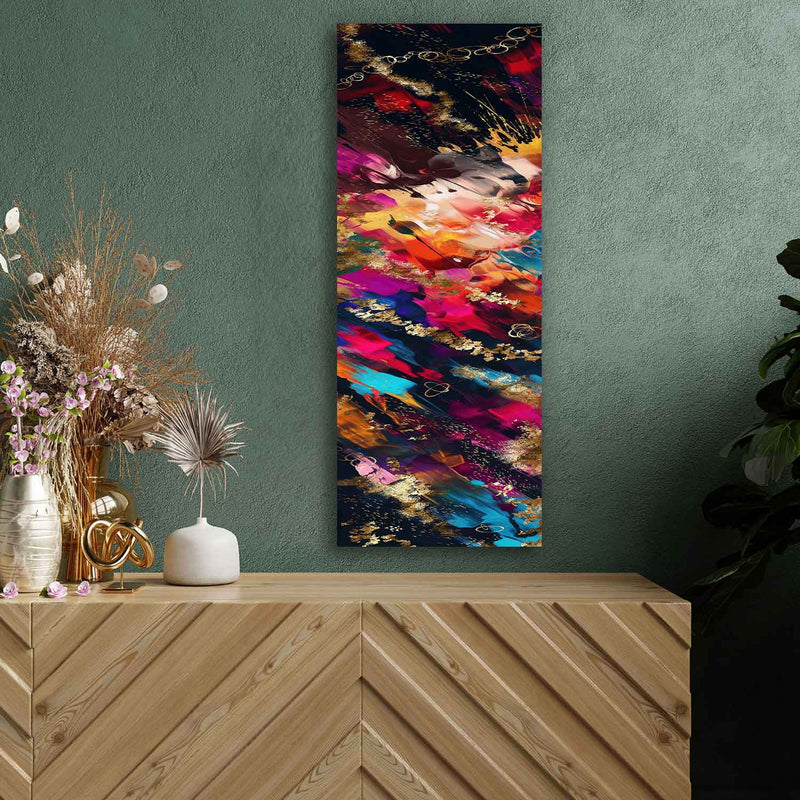 Artronauts Glass Print 92x36cm Falling Abstract - Panoramic