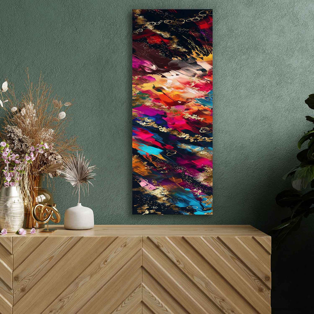 Artronauts Glass Print 92x36cm Falling Abstract - Panoramic