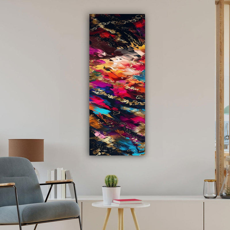 Artronauts Glass Print 92x36cm Falling Abstract - Panoramic