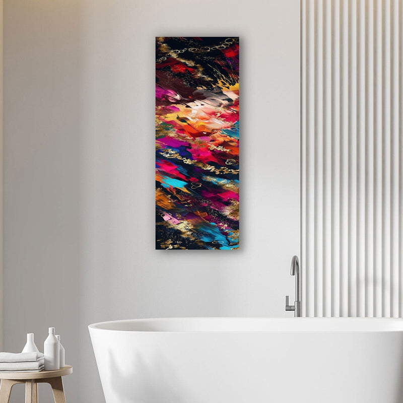 Artronauts Glass Print 92x36cm Falling Abstract - Panoramic