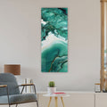 Artronauts Glass Print 92x36cm Green Waves - Panoramic