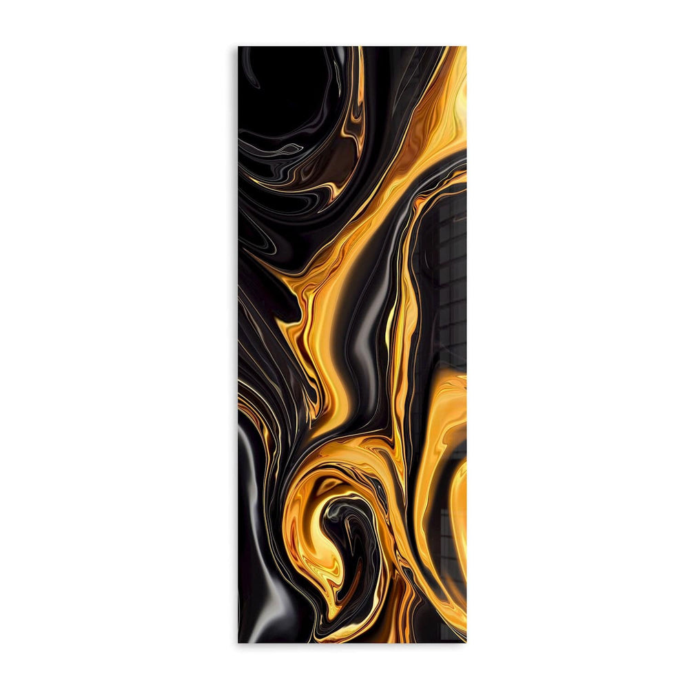 Artronauts Glass Print 92x36cm Gold & Black - Panoramic
