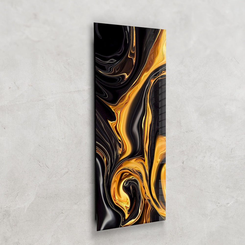 Artronauts Glass Print 92x36cm Gold & Black - Panoramic