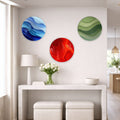 Artronauts Glass Print Colourful Layers - Round Wall Art Set