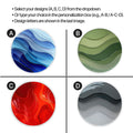 Artronauts Glass Print Colourful Layers - Round Wall Art Set