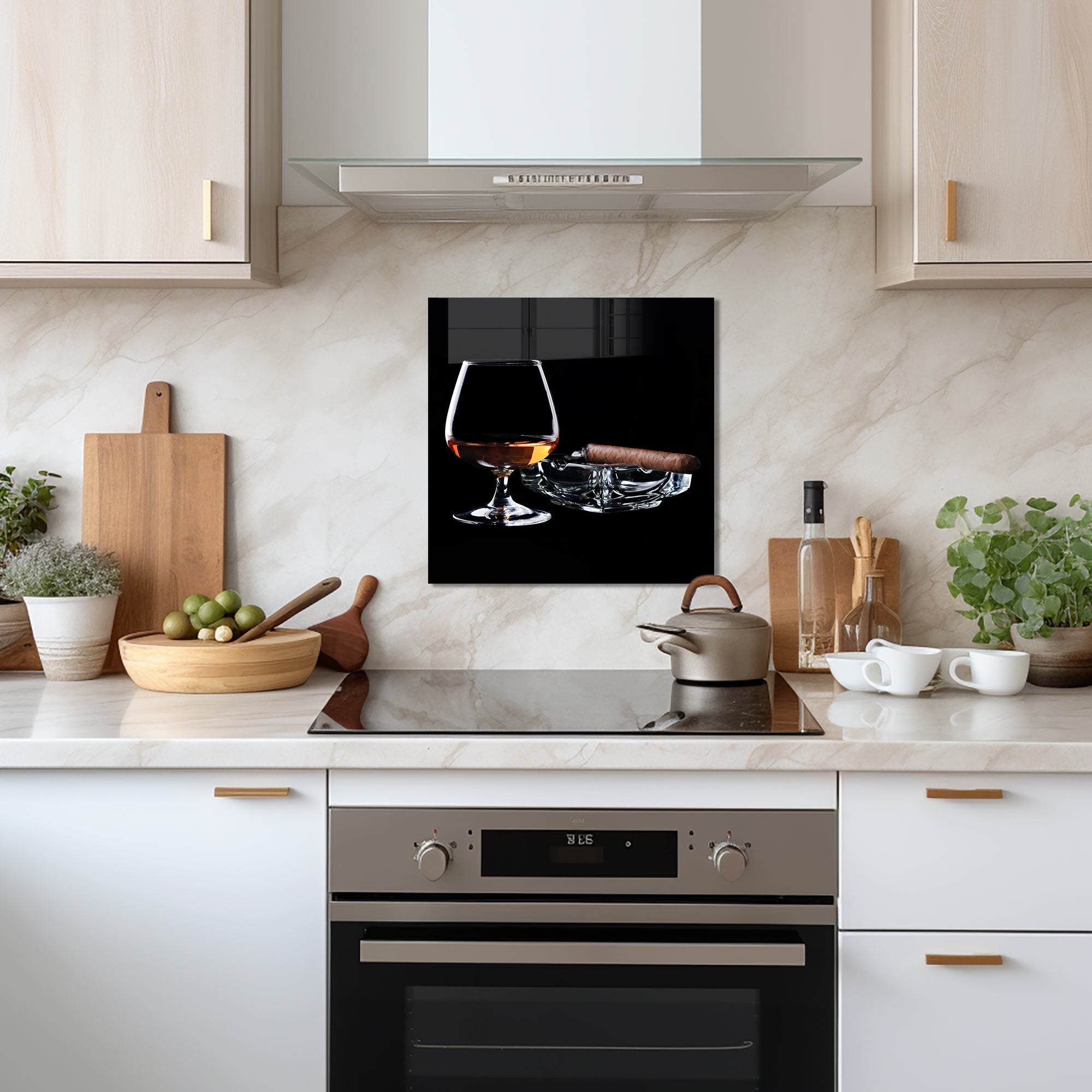 Whiskey and Cuban - Glass Splashback