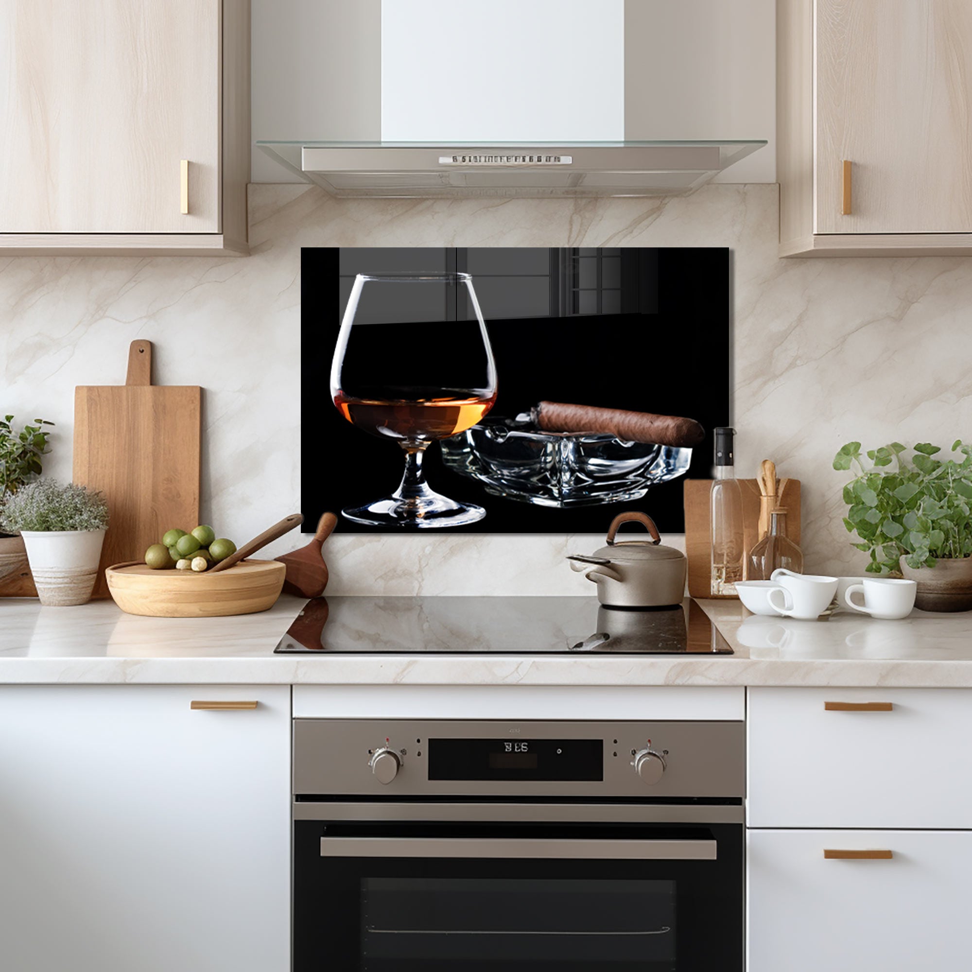 Whiskey and Cuban - Glass Splashback