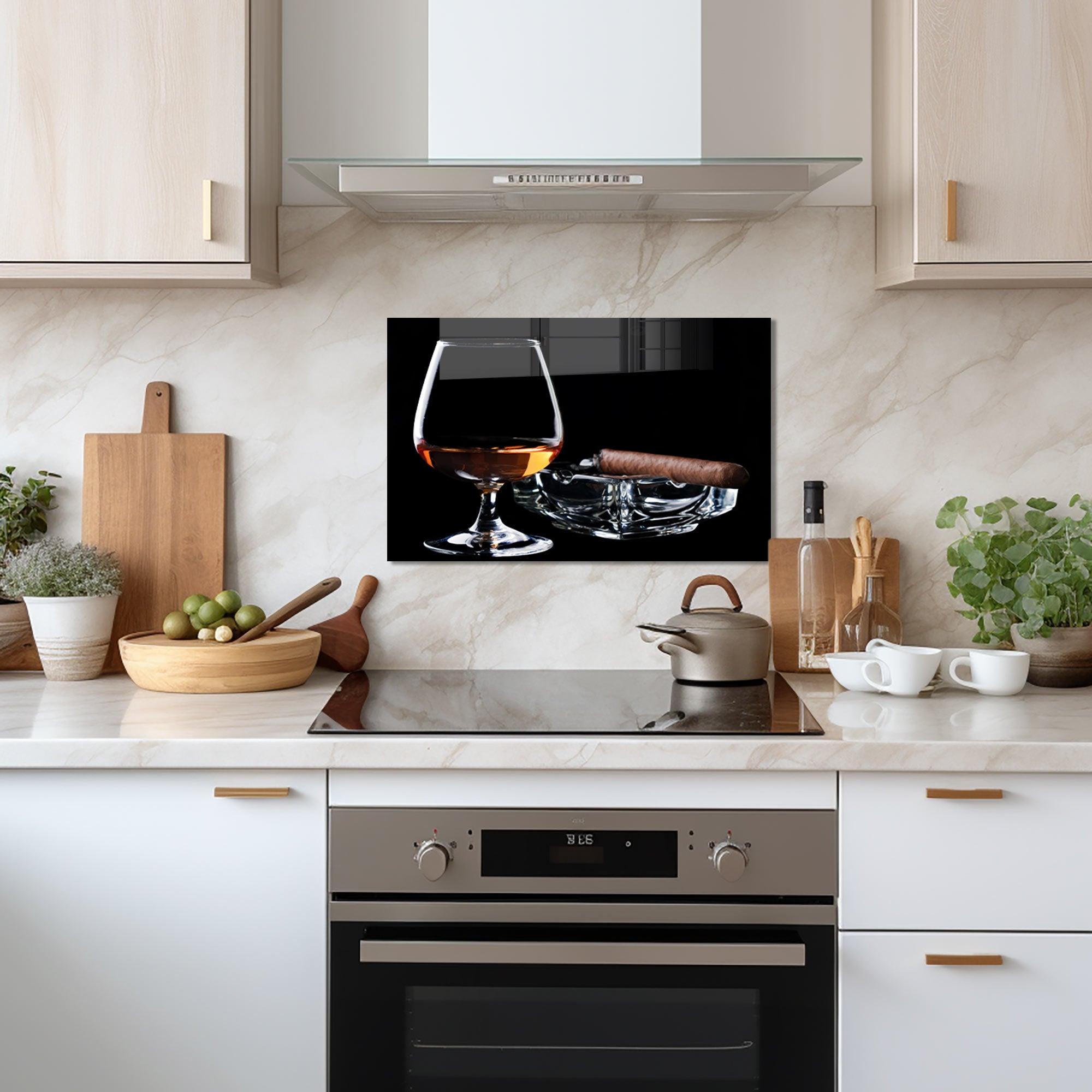 Whiskey and Cuban - Glass Splashback