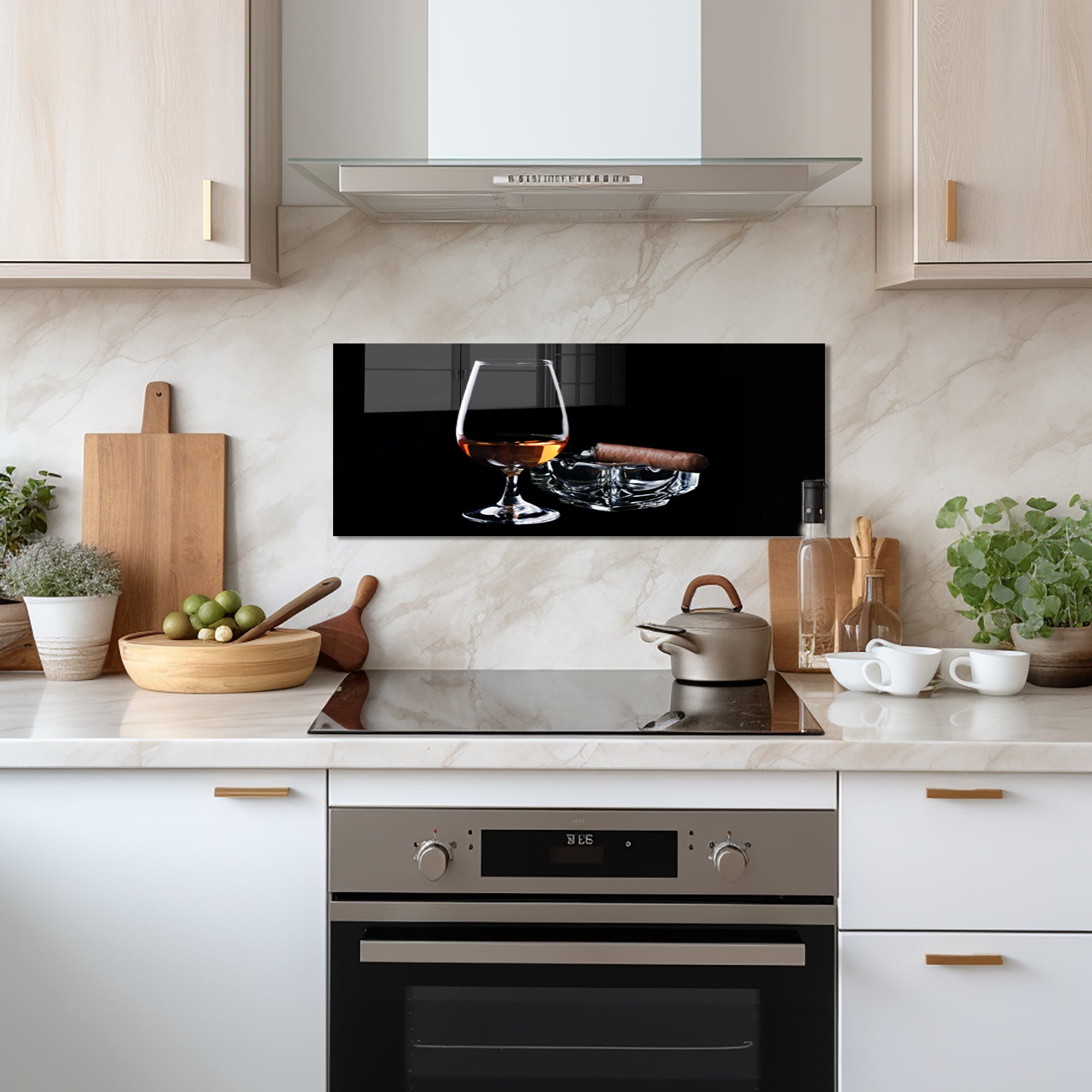 Whiskey and Cuban - Glass Splashback