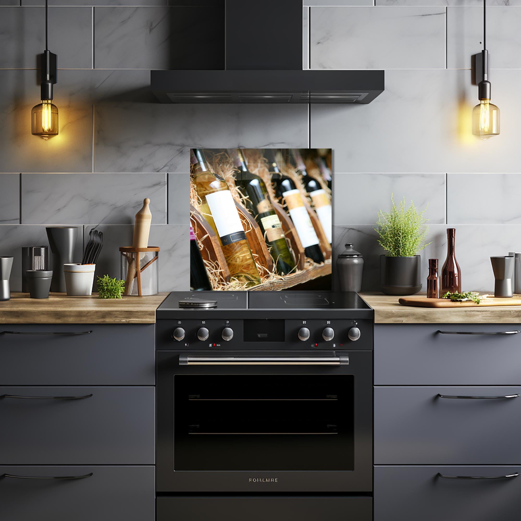 Wine Bottles - Glass Splashback