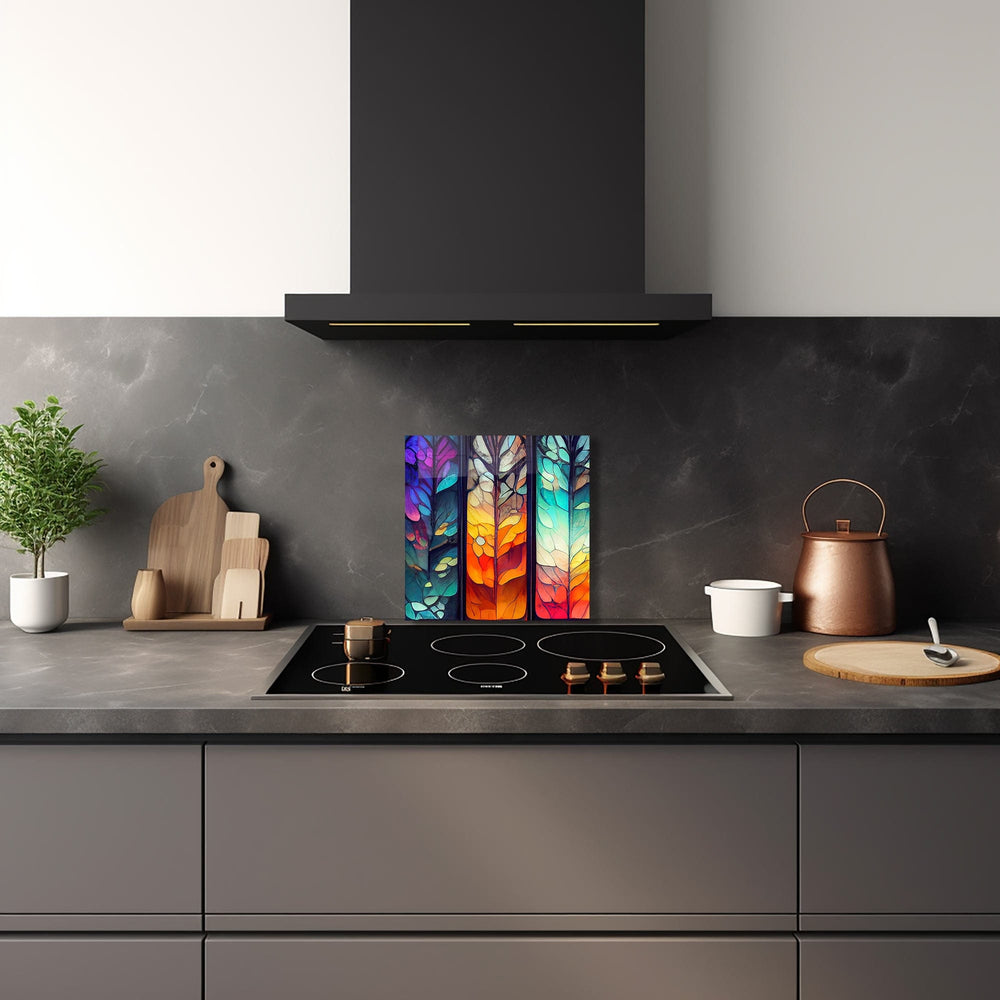 Artronauts Glass Print 40x40 cm | 15.7"x15.7" Seasons - Glass Splashback