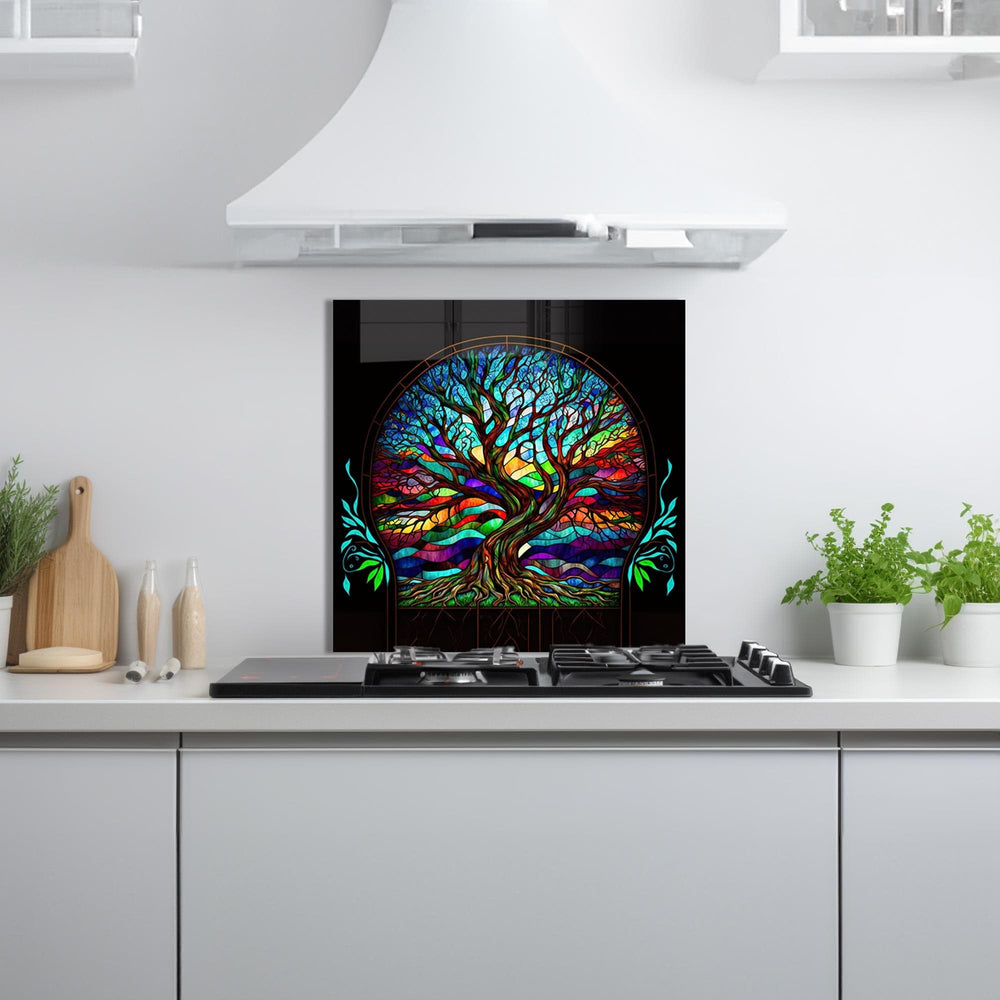 Artronauts Glass Print 60x60 cm | 23.6"x23.6" Tree of Life - Glass Splashback