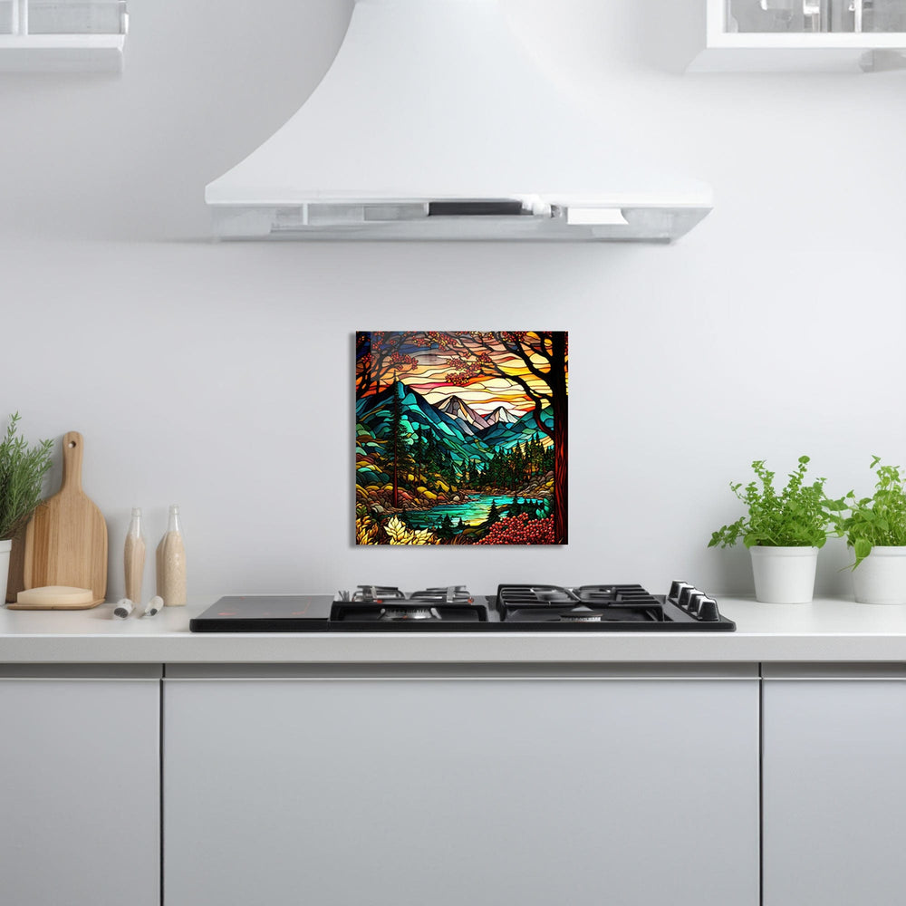 Artronauts Glass Print 40x40 cm | 15.7"x15.7" Stained Nature - Glass Splashback