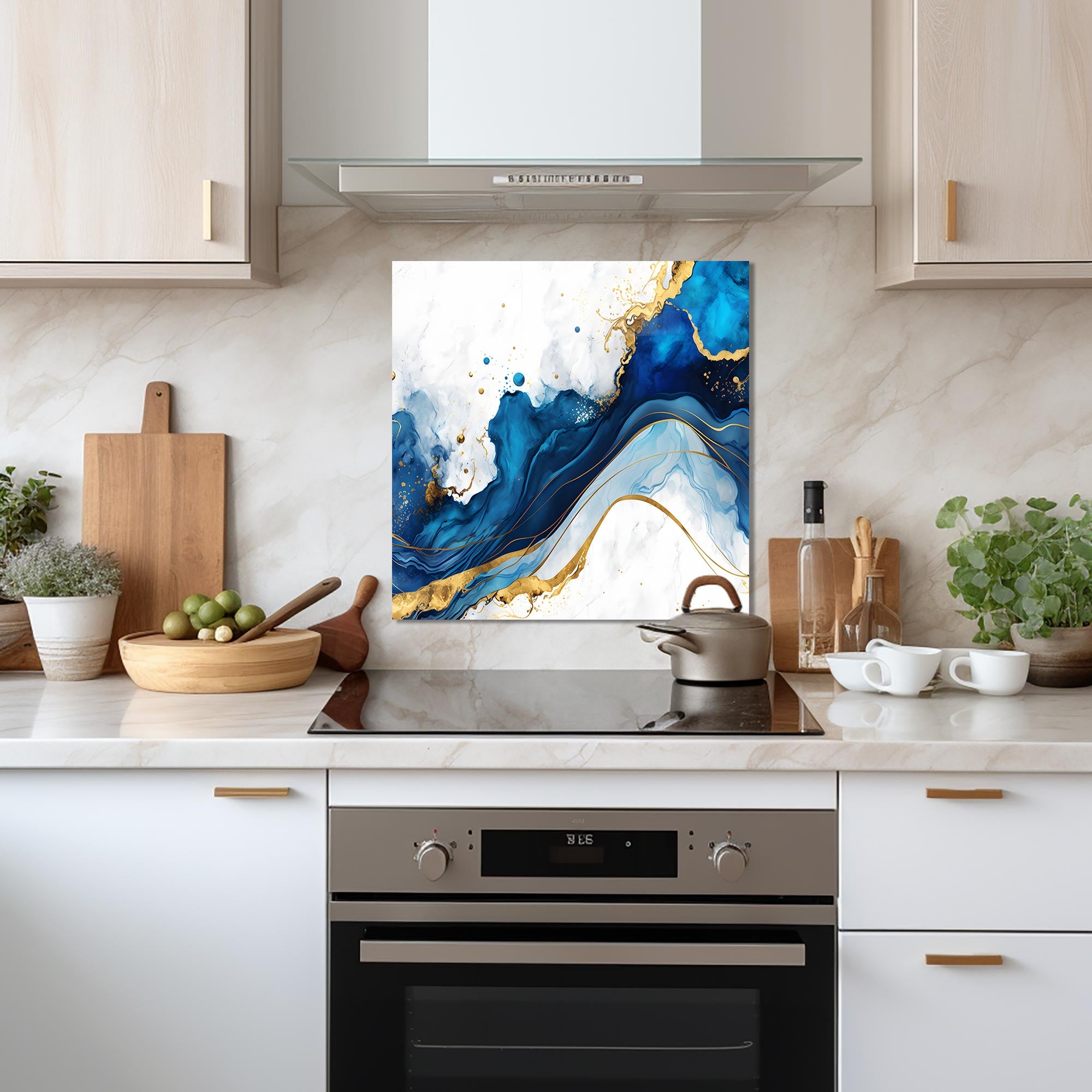 Blue Waves - Glass Splashback