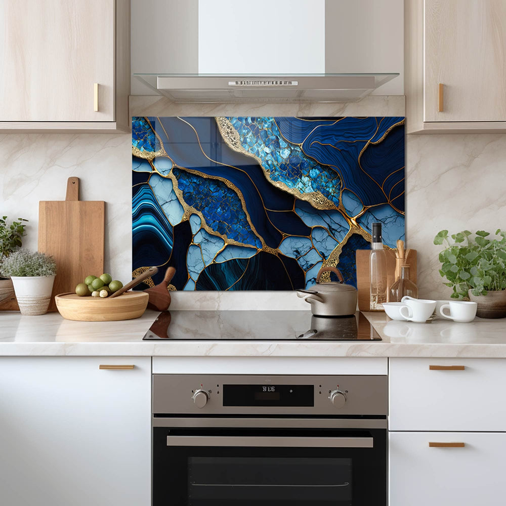 Artronauts Glass Print 110x70 cm | 43.3"x27.5" Veined Leaves - Glass Splashback